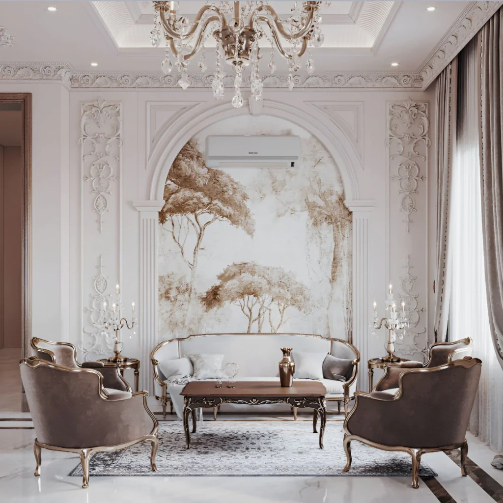 Дизайн вітальні у класичному стилі