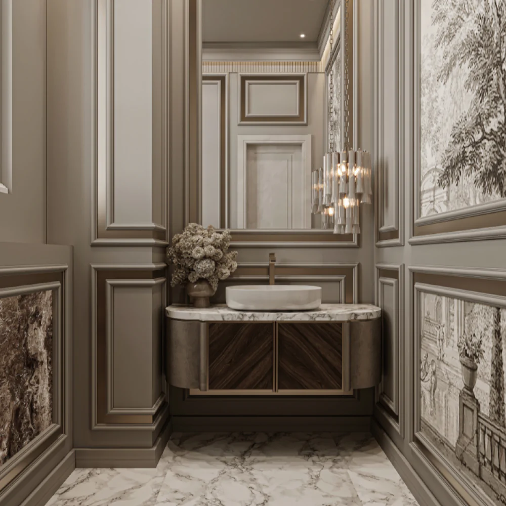 Дизайн інтер'єру ванної кімнати у класичному стилі
