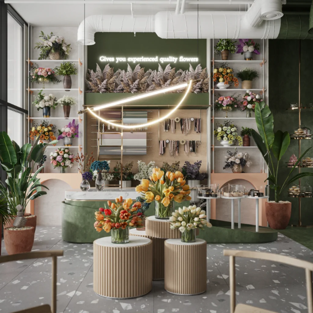 Дизайн-проєкт інтер'єру квіткового магазину