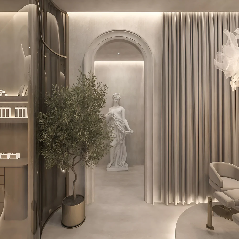 варіанти декору салону краси в класичному стилі