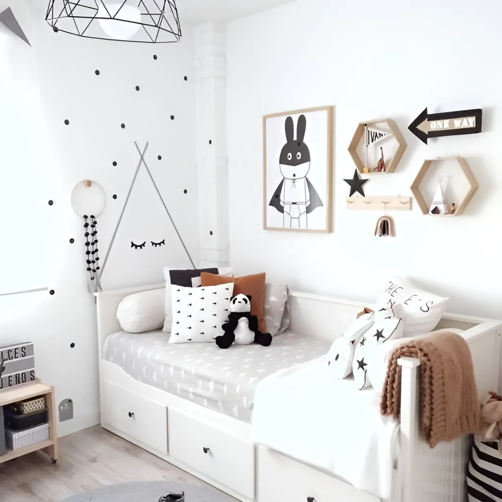 Скандинавский интерьер детской комнаты