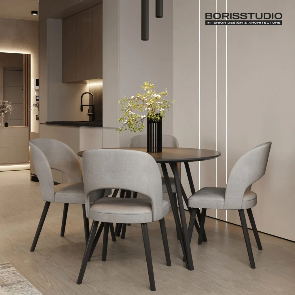 Інтер'єр вітальні приватного будинку в сучасному стилі