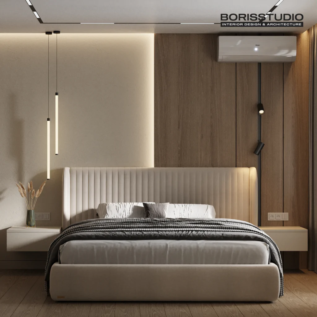 Дизайн-проєкт спальні будинку в сучасному стилі