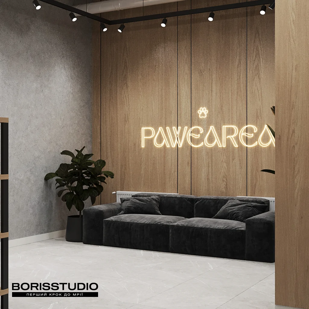 Дизайн інтер'єру грумінг салону в стилі мінімалізм