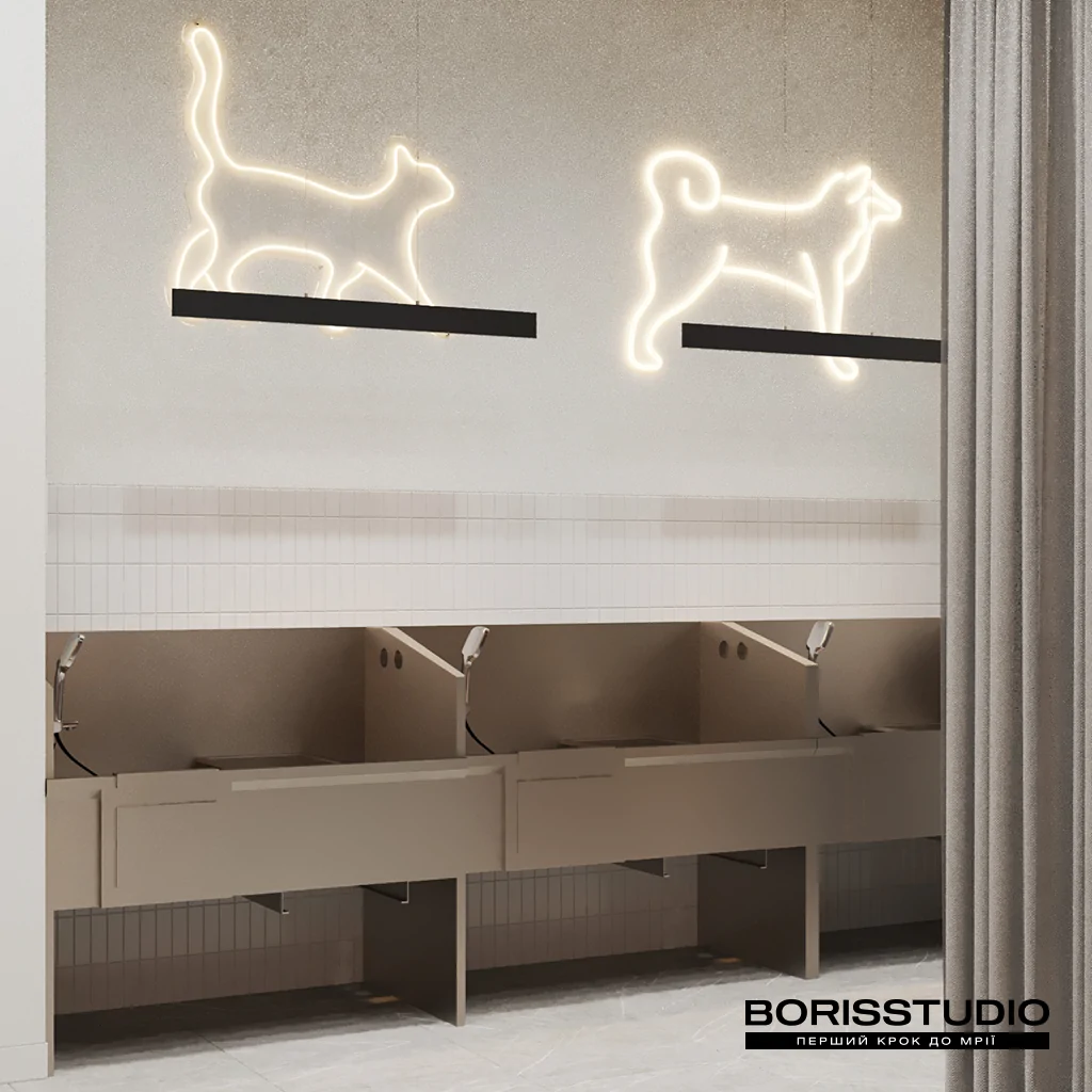 Дизайн грумінг салону у стилі мінімалізм