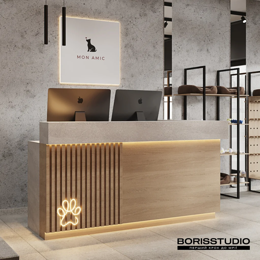 Дизайн-проект інтер'єру грумінг салону в Іспанії