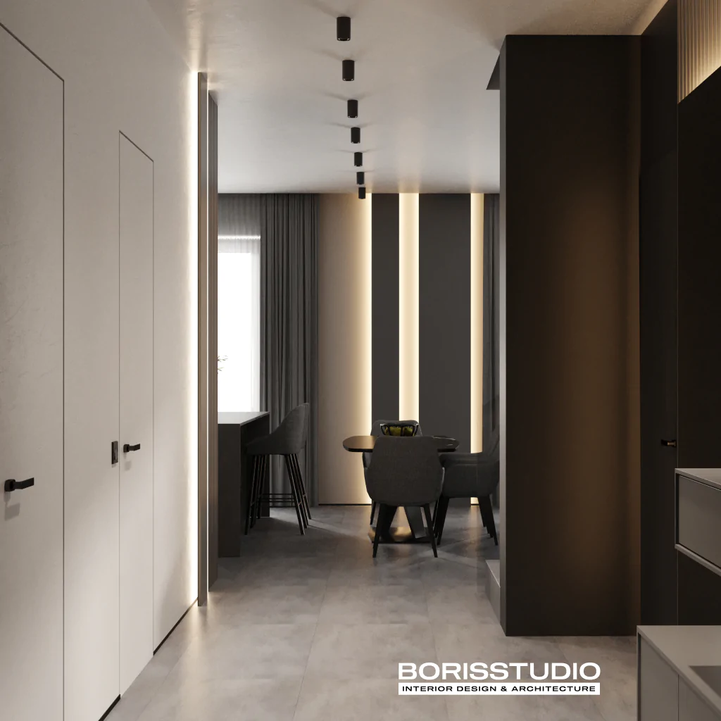 Дизайн интерьера таунхауса в Украинке