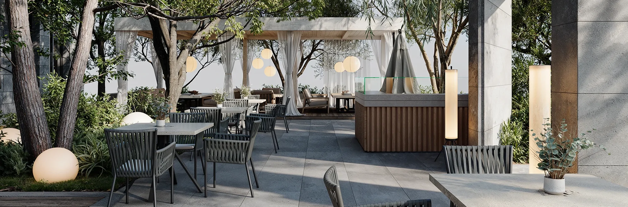 Дизайн літніх майданчиків для кафе та ресторанів