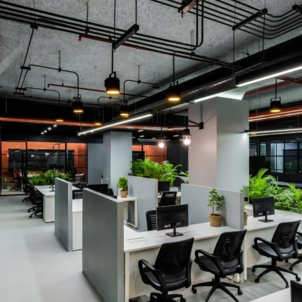 Освещение офиса в стиле лофт