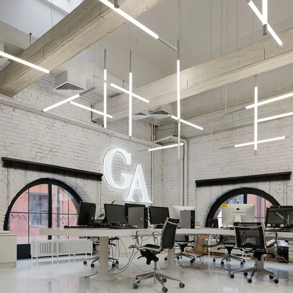 Освещение офиса в стиле лофт