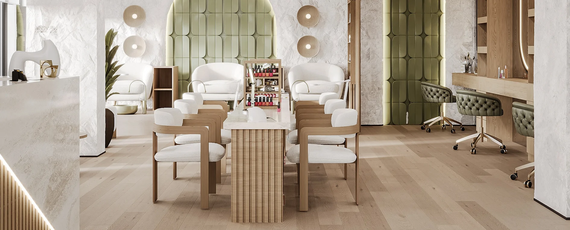 Оформлення інтер’єру салону краси у скандинавському стилі