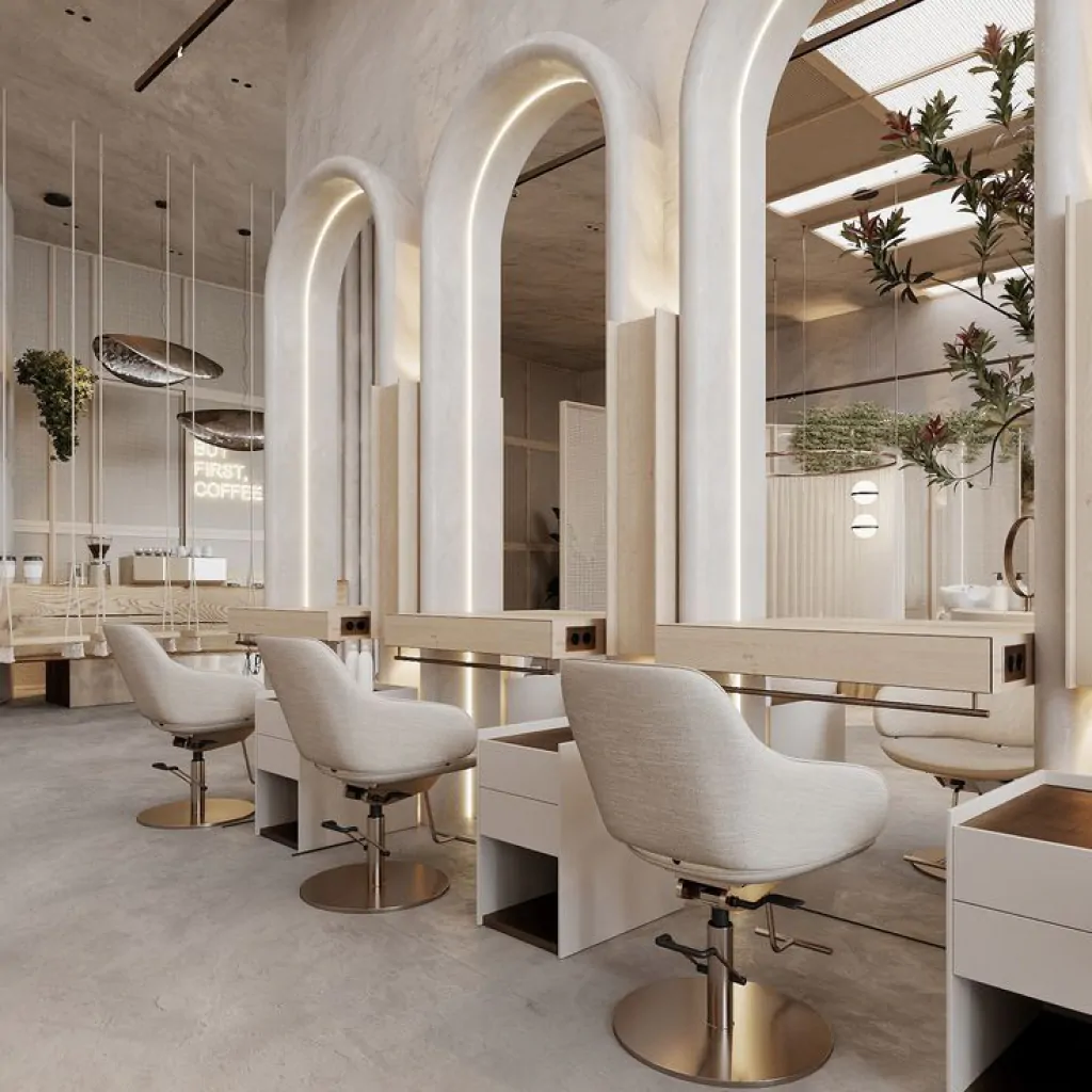 Стеля салону краси в стилі лофт