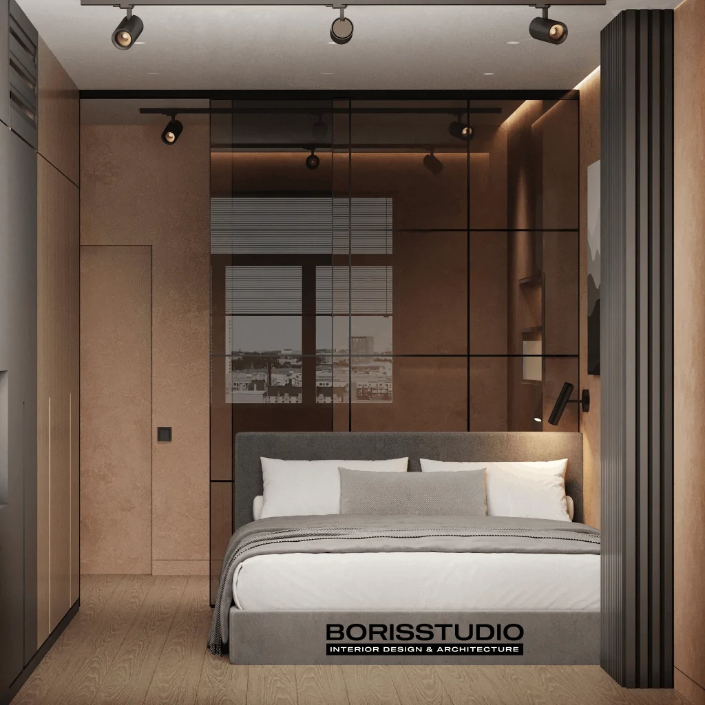 Дизайн-проект спальни в стиле лофт