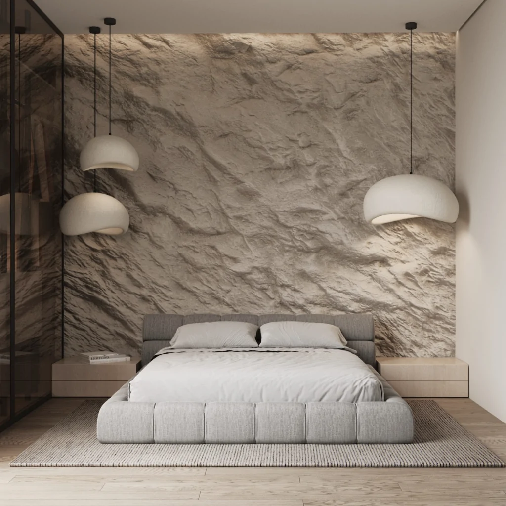 Интерьер спальни на загородной вилле