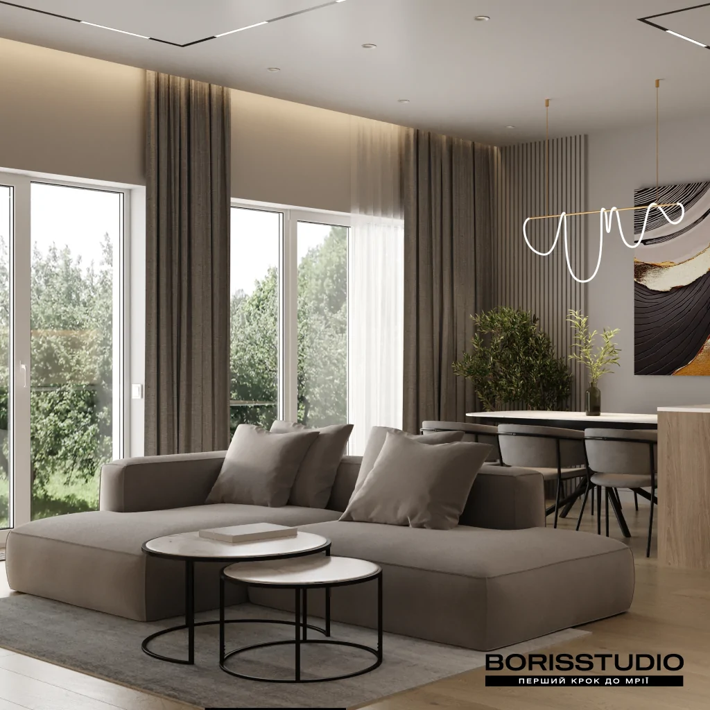 Дизайн інтер'єру будинку у стилі мінімалізм