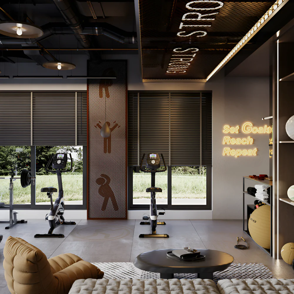 Дизайн тренажерного залу у приватному будинку