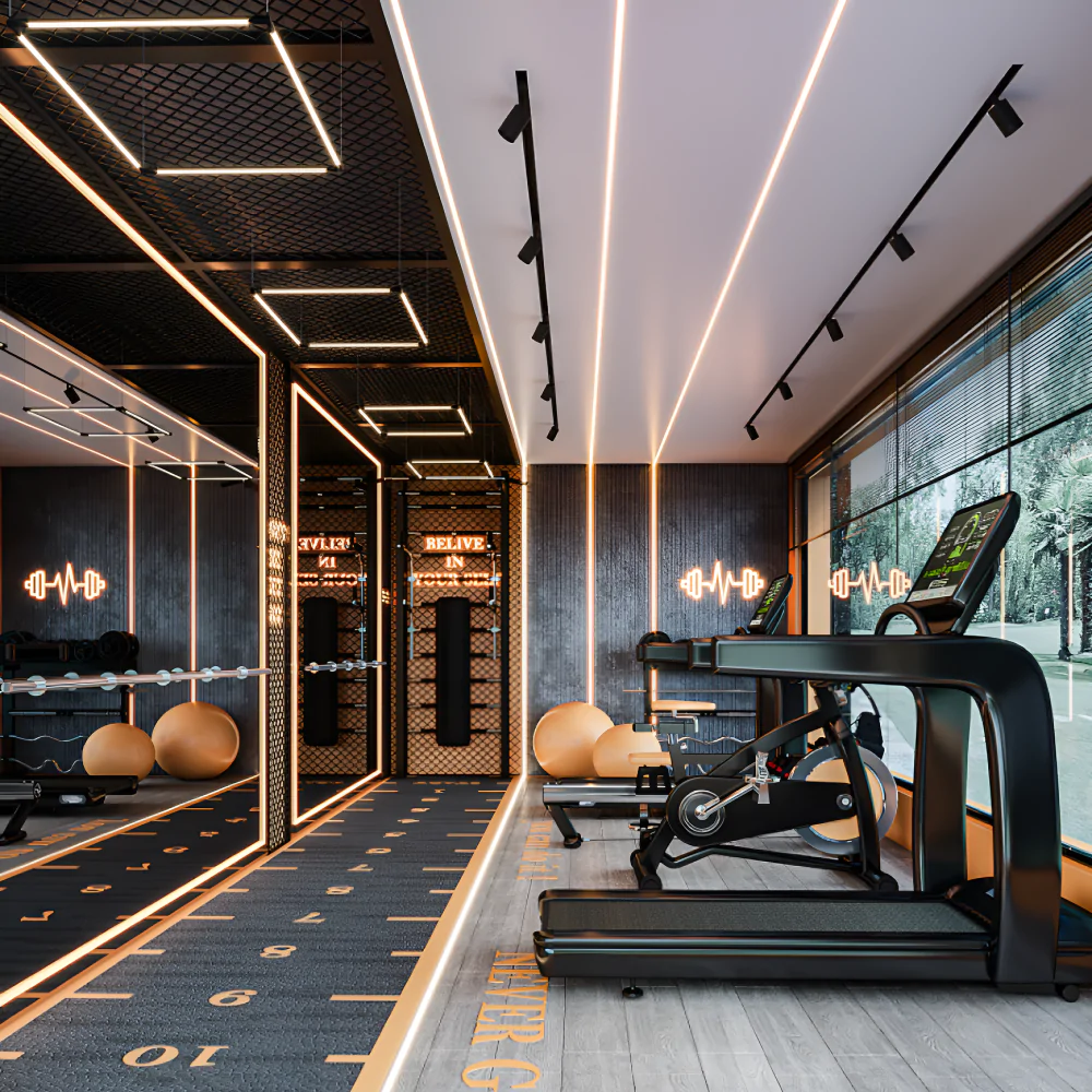 Освітлення у спортзалі приватного будинку