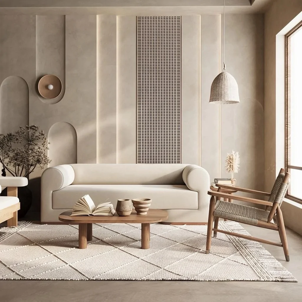 Дизайн-проект вітальні у стилі джапанді