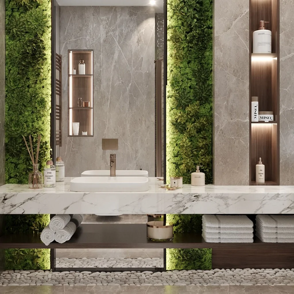 Дизайн-проект ванної кімнати в екостилі