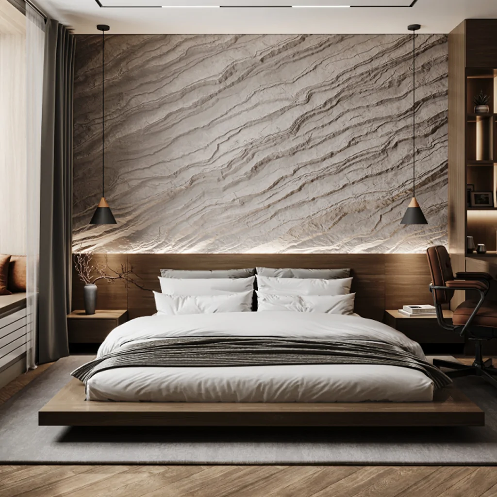 Дизайн спальні в екостилі