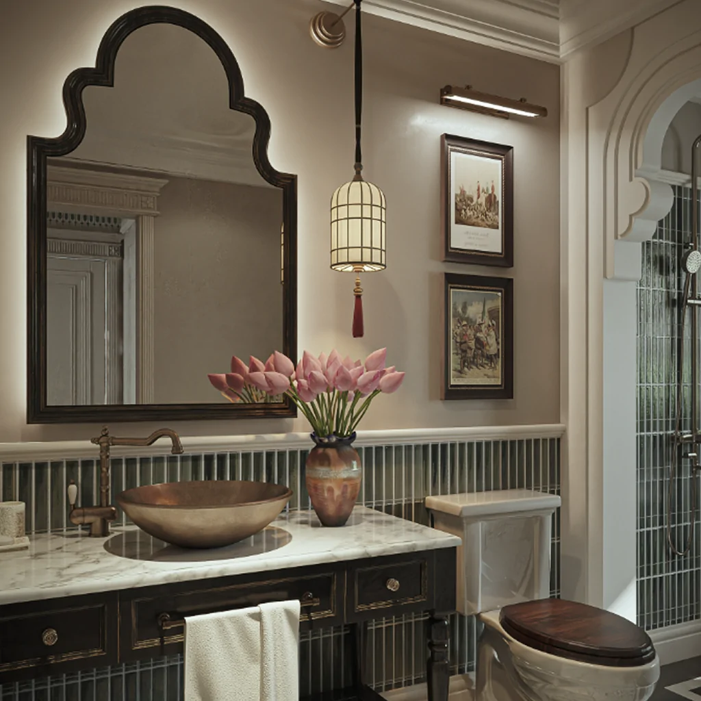 Дизайн ванної кімнати у стилі еклектика