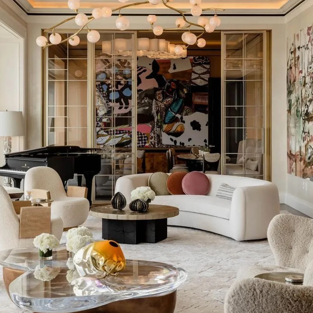 Дизайн-проект вітальні у стилі еклектика