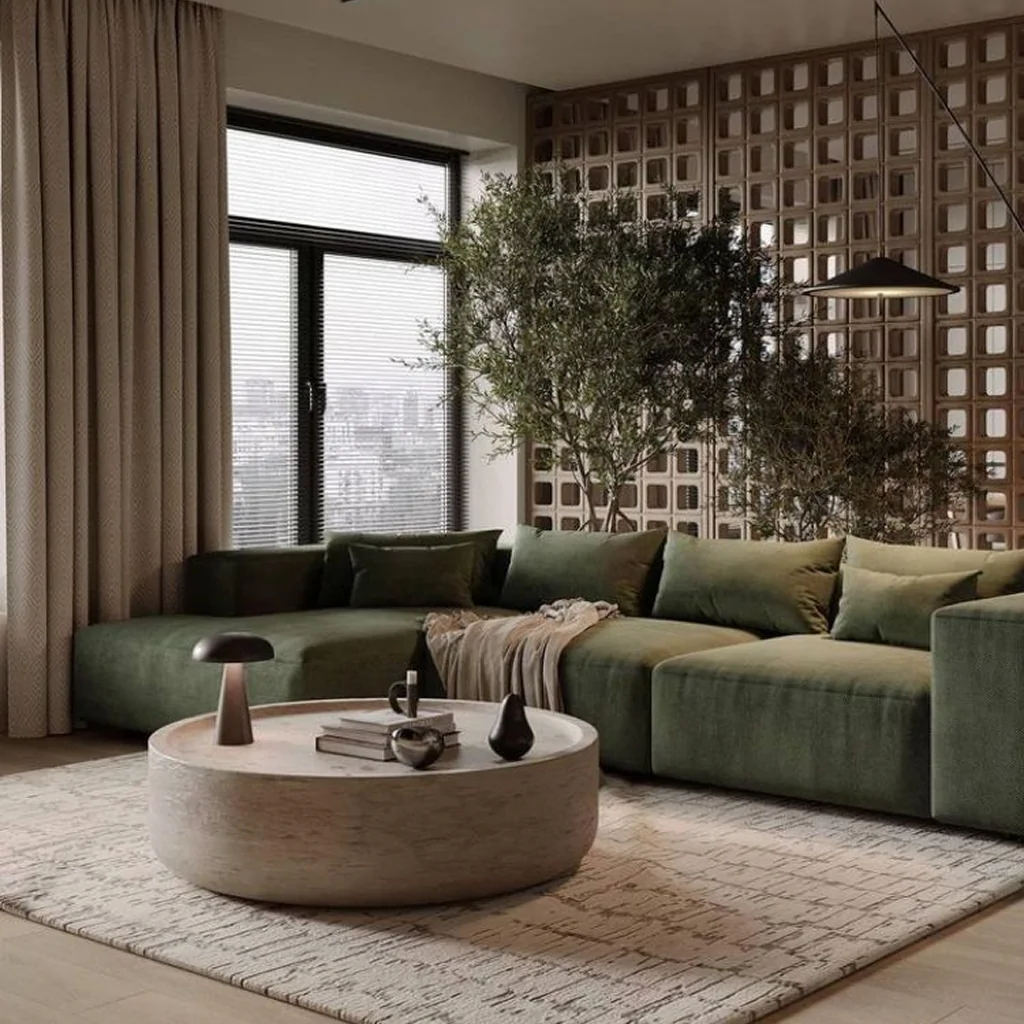 Дизайн-проект вітальні в екостилі