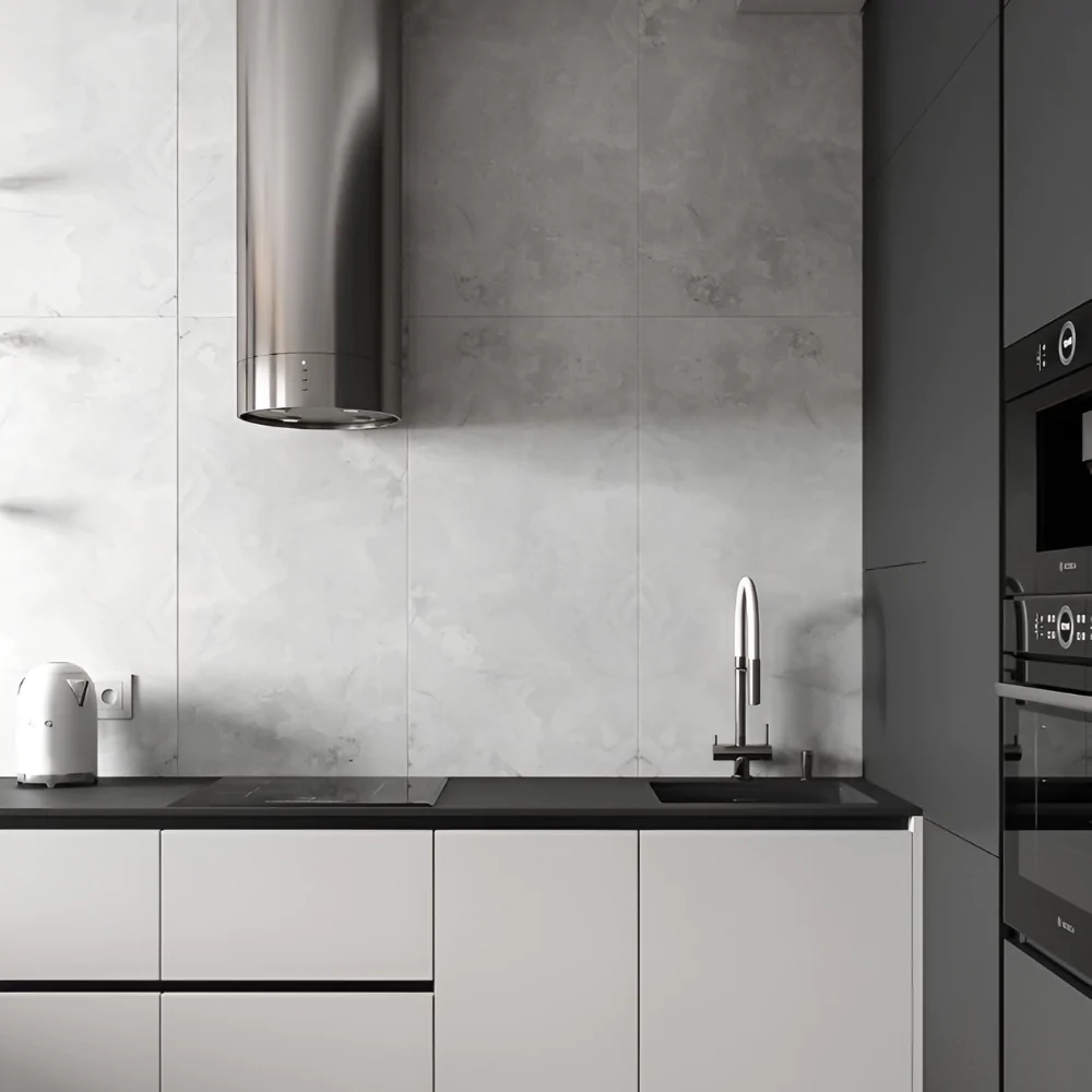 Оформлення фартуху кухні без верхньогого ярусу