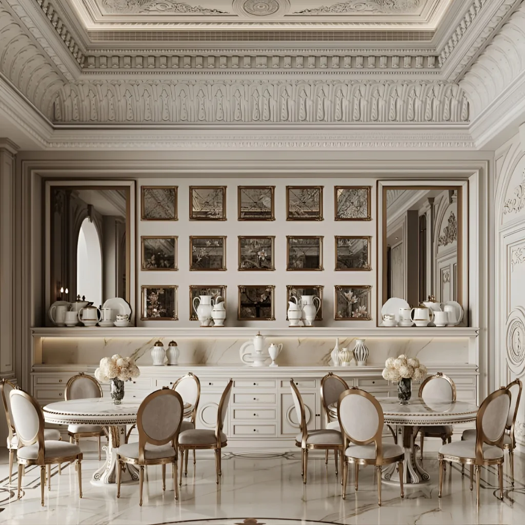 Декор в інтер'єрі ресторану у французькому стилі