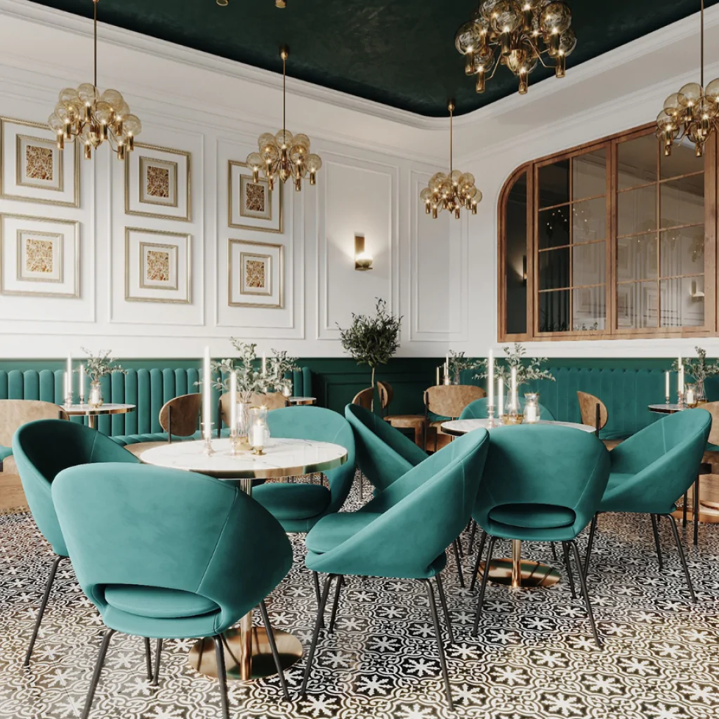 Інтер'єр кафе у французькому стилі