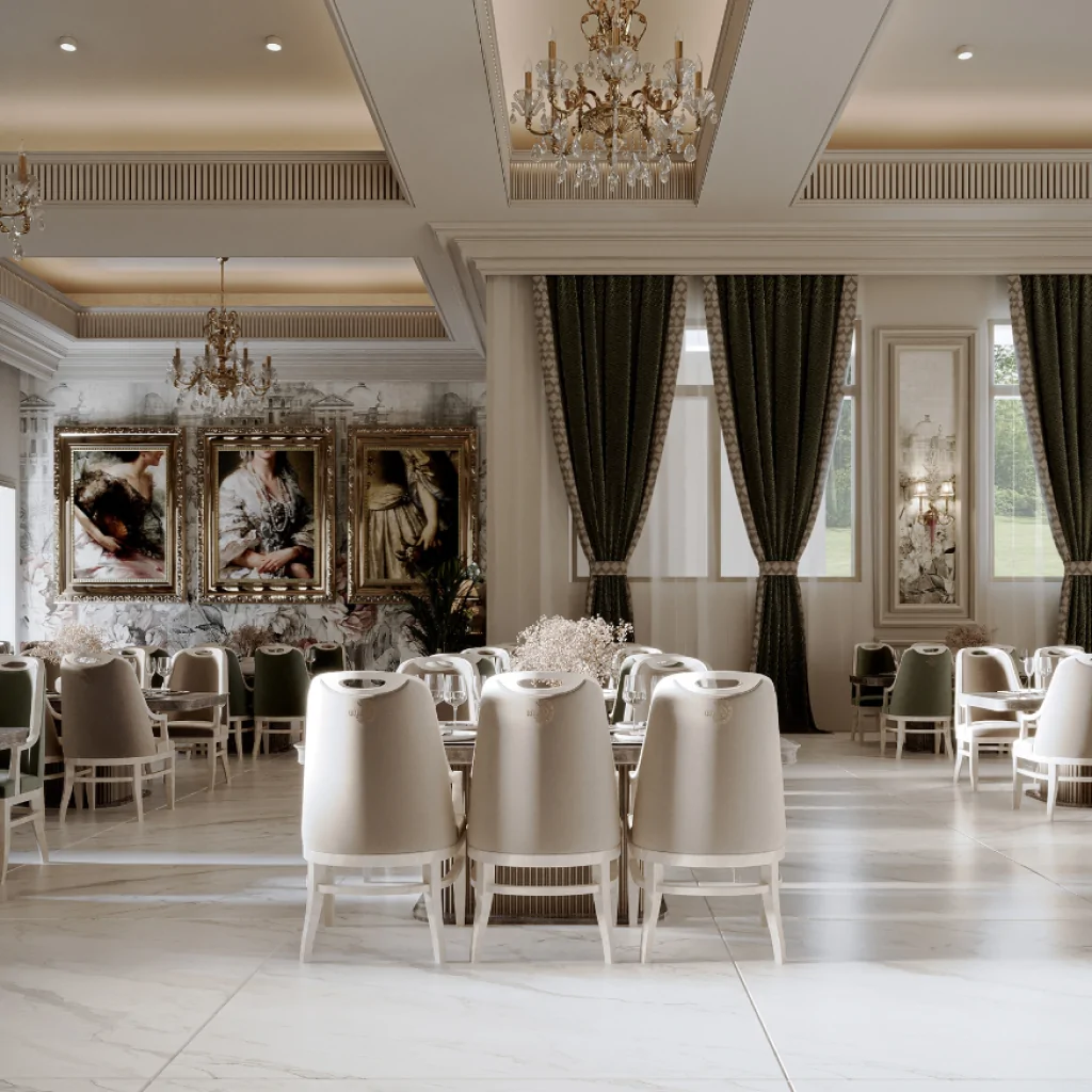 Декор в дизайні інтер'єру ресторану у французькому стилі