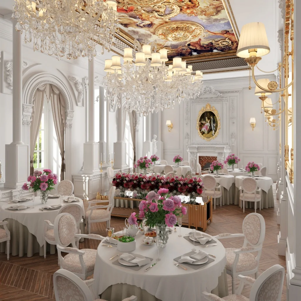 Інтер'єр ресторану у французькому стилі