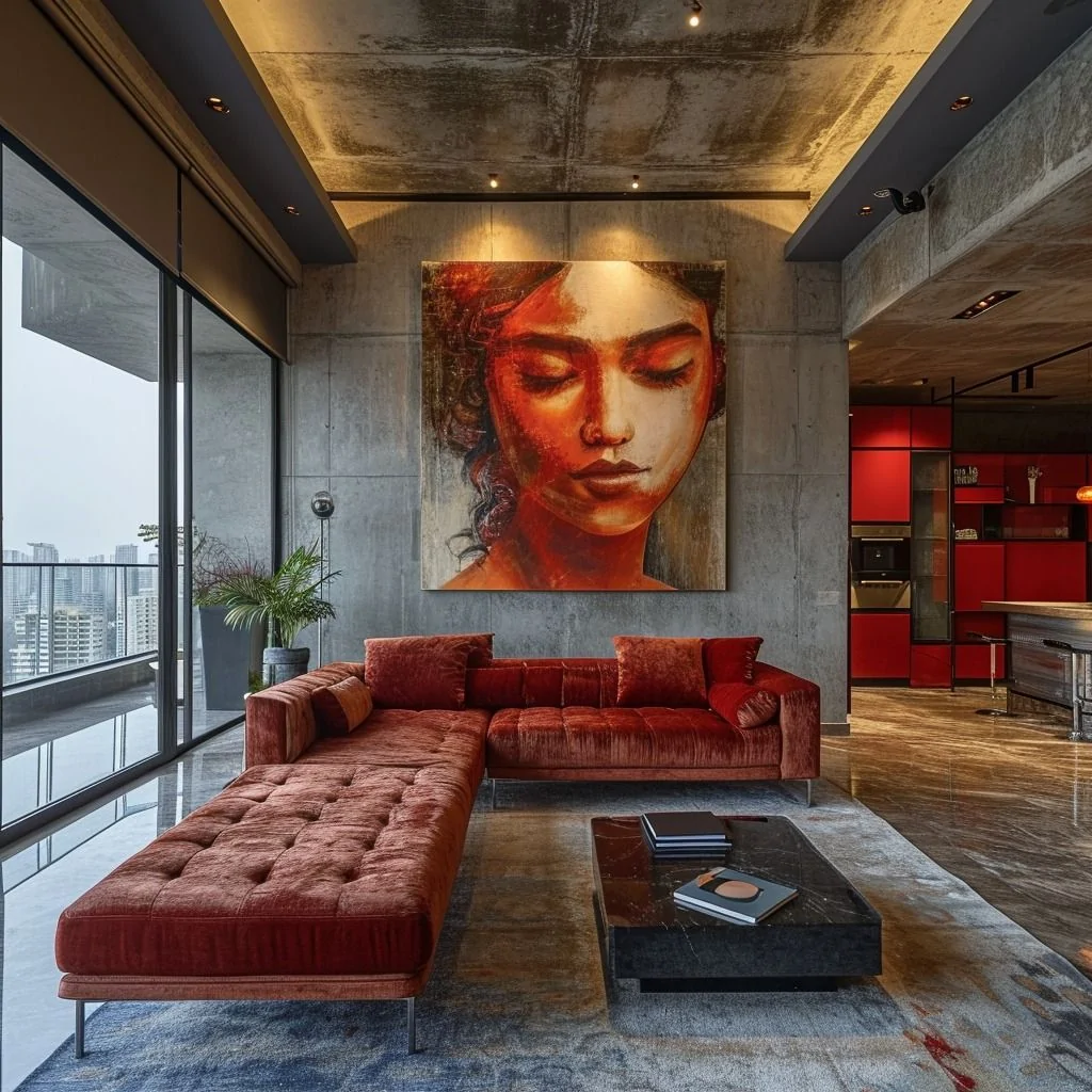 Дизайн интерьера в стиле гламурный лофт