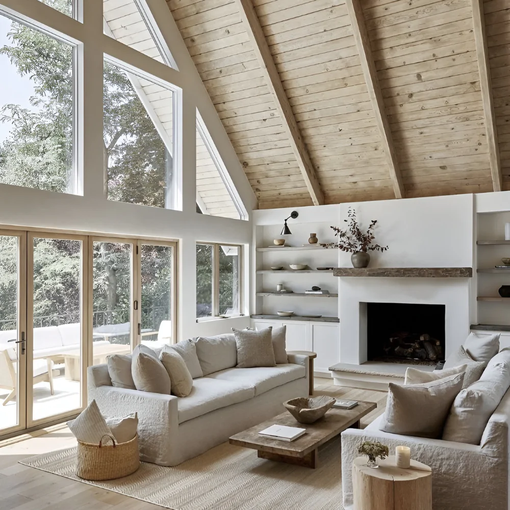 Вітальня дерев'яного будинку