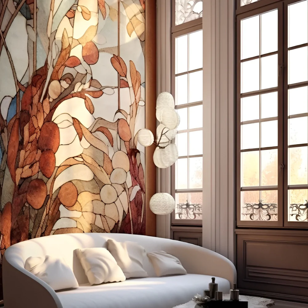 Стиль модерн в інтер'єрі вітальні приватного будинку