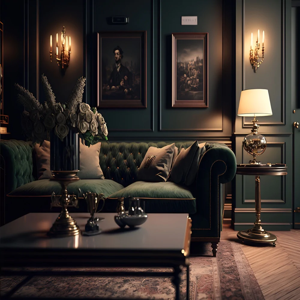 інтер'єр вітальні в стилі бароко