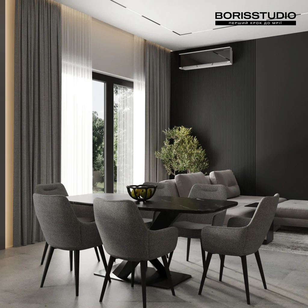 Дизайн інтер'єру вітальні в приватному будинку