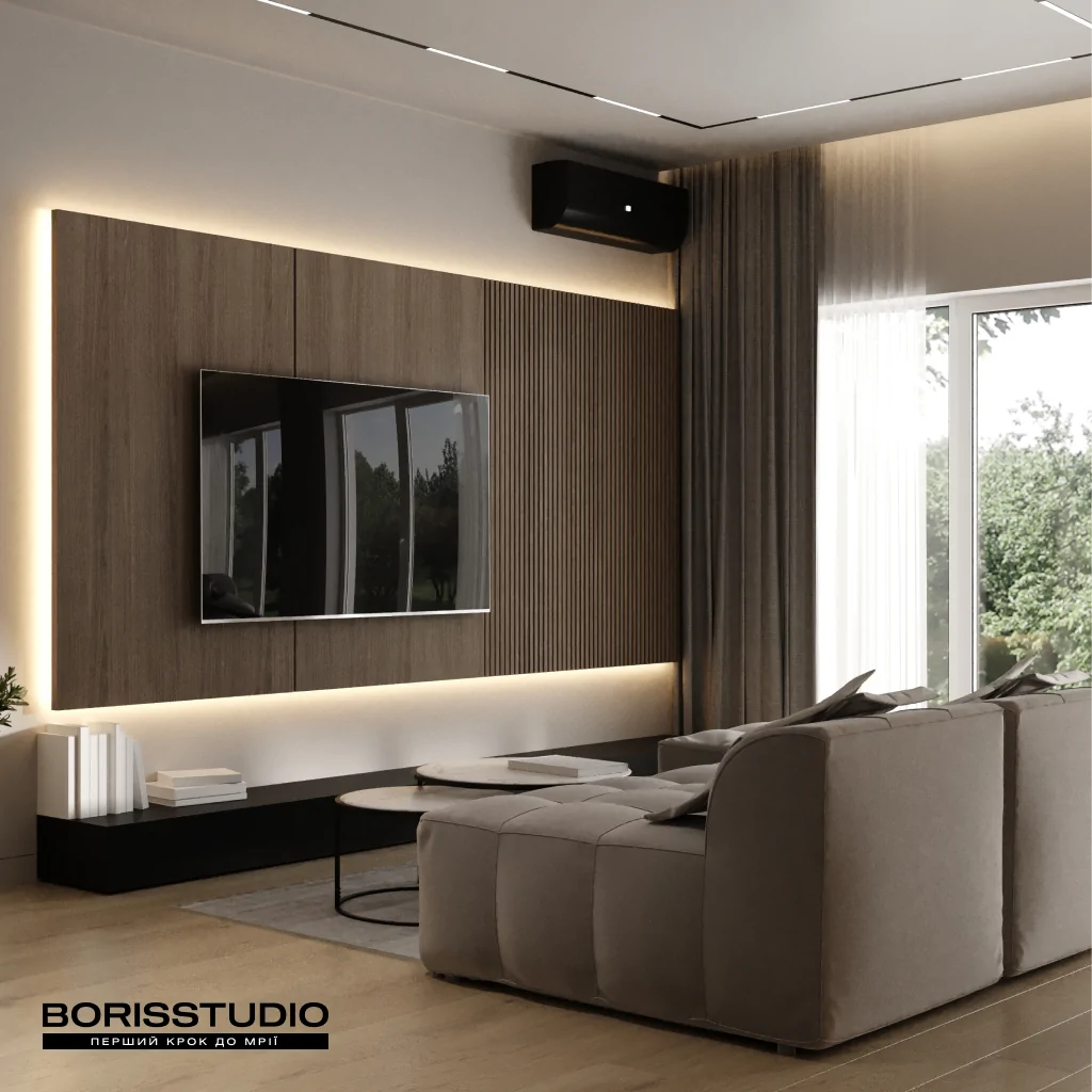 Дизайн вітальні в приватному будинку