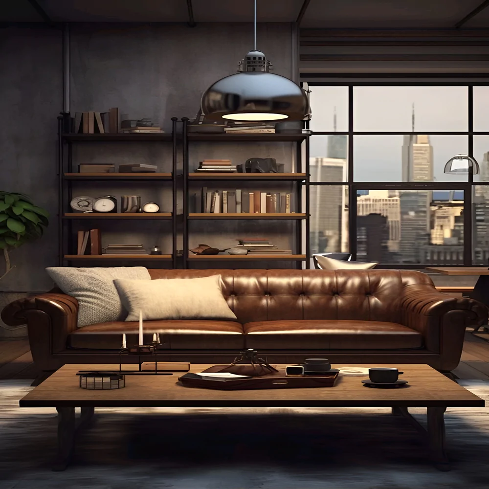 Дизайн-проект вітальні в індустріальному стилі