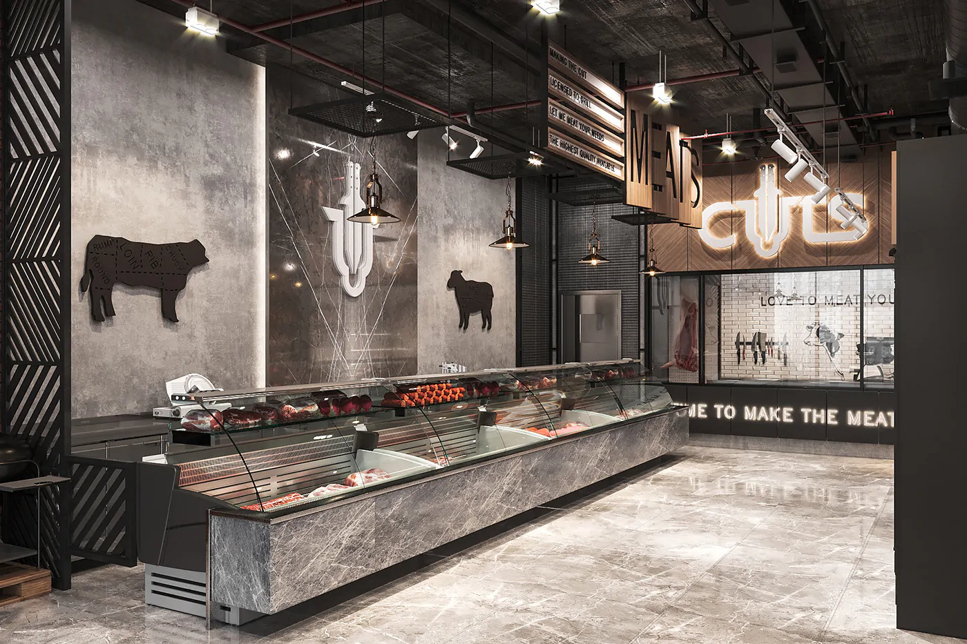 Дизайн інтер’єру продуктового магазину №1