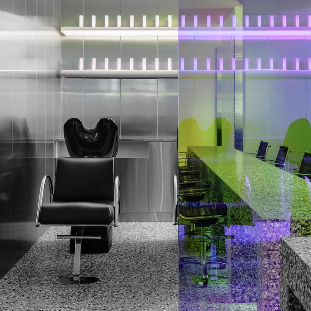 Дизайн-проєкт інтер'єру салону краси в стилі хай-тек