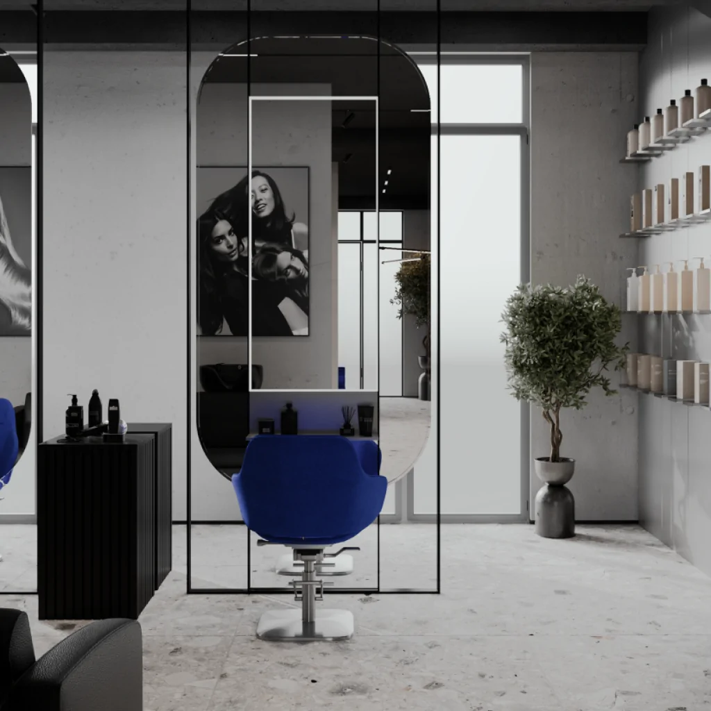 Інтер'єр салону краси в стилі hi-tech