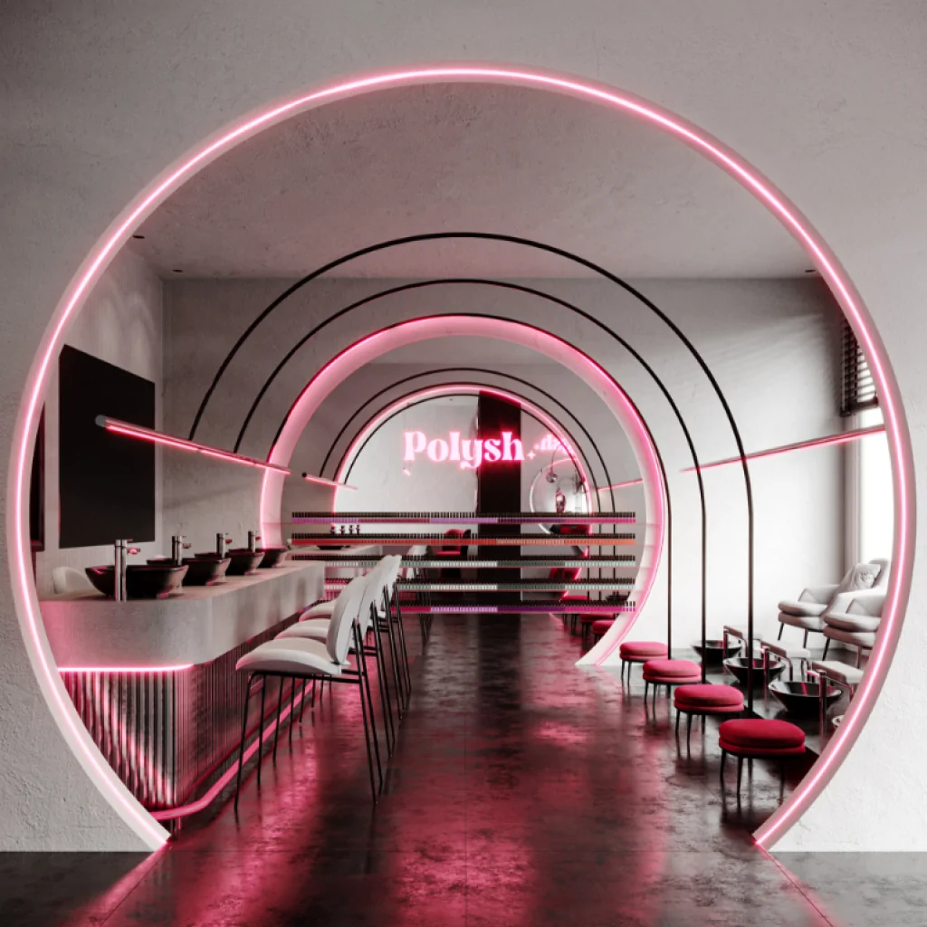 Стиль хай-тек у дизайні салону краси