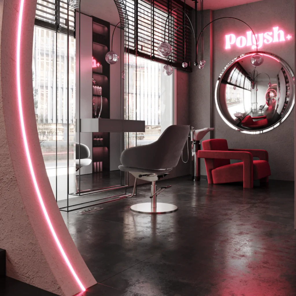 Стиль хай-тек у дизайні інтер'єру салону краси