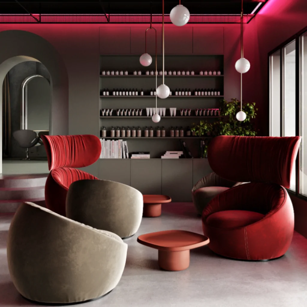 Освітлення для салону краси в стилі хай-тек