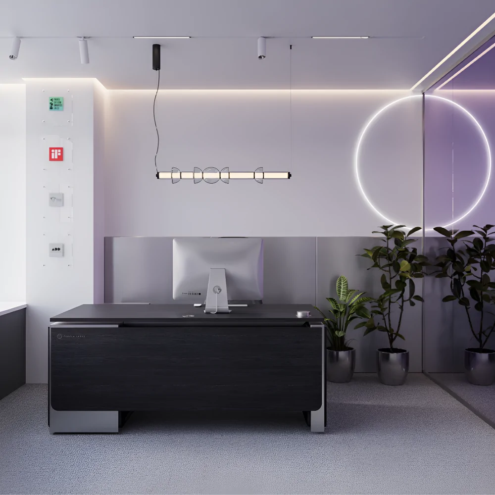 Декор у дизайні офісу в стилі hi-tech