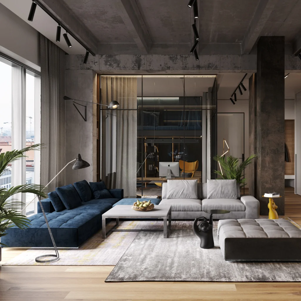 Индустриальный дизайн в стиле лофт