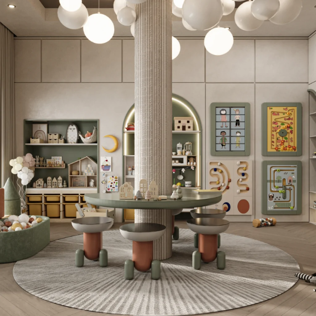 Декор у дизайні дитячого кафе