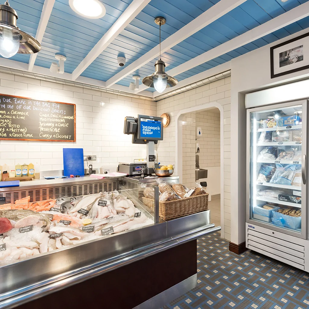 Дизайн інтер'єру магазину морепродуктів