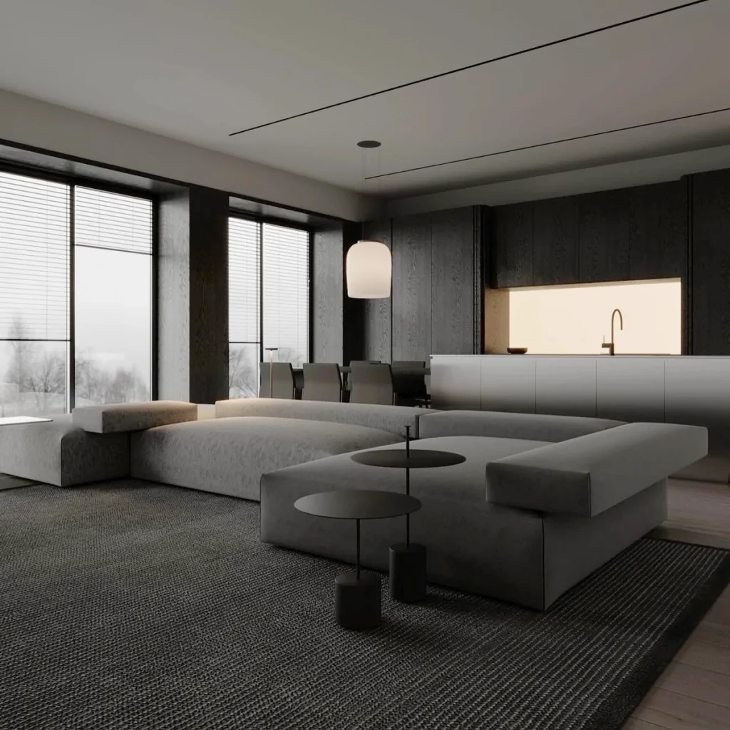 Меблі в дизайні інтер'єру в стилі hi-tech